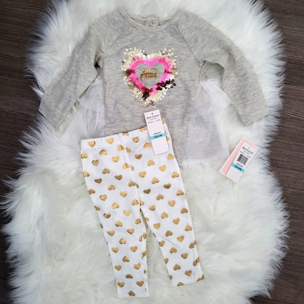 Juicy Couture baby girl 6/9 months 2 piece set